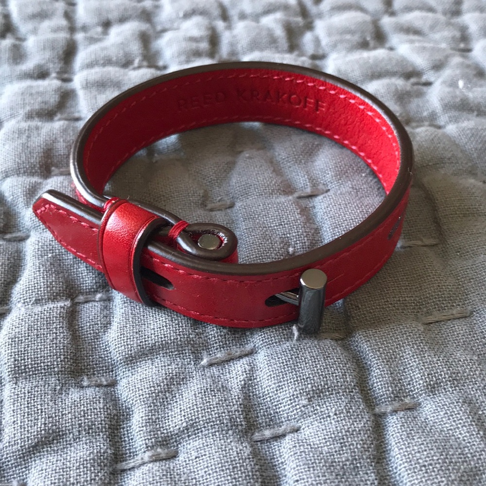 Reed Krakoff adjustable leather T Pin bracelet